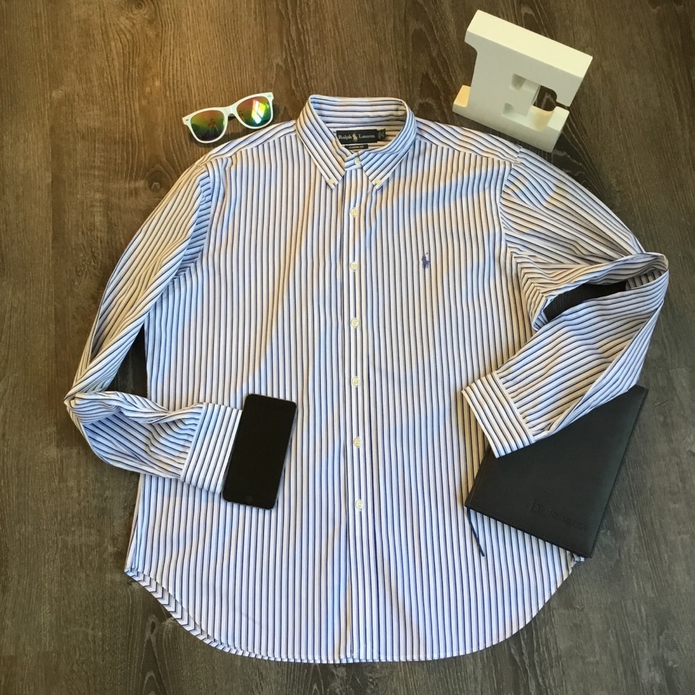 Ralph Lauren Long Sleeve Button Dress Shirt XL